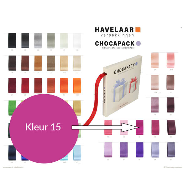 Lint Bel satin fuchsia 15 mm x 100 m