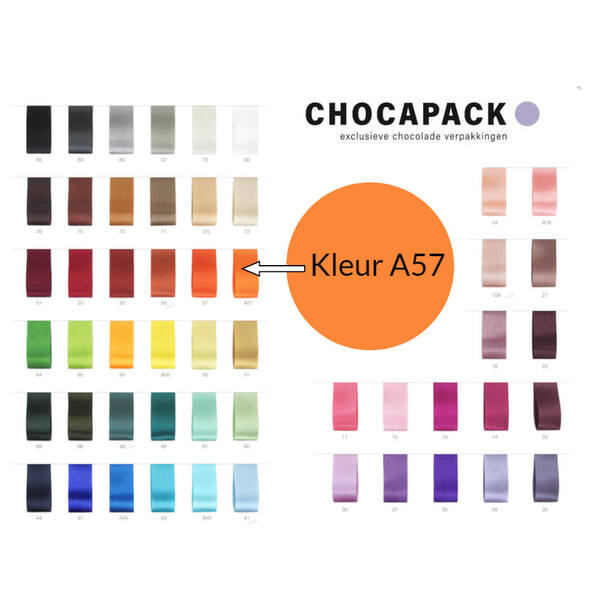 Lint Bel satin licht oranje 15 mm x 100 m