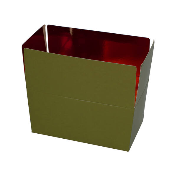 Ballotins 500 gram mosgroen binnenzijde goudfolie met bodem goud 134x77x70 mm