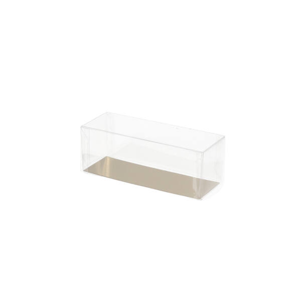 Blisters bodem en deksel RPET transparant met goud/zwart karton 160x55x60x60 mm
