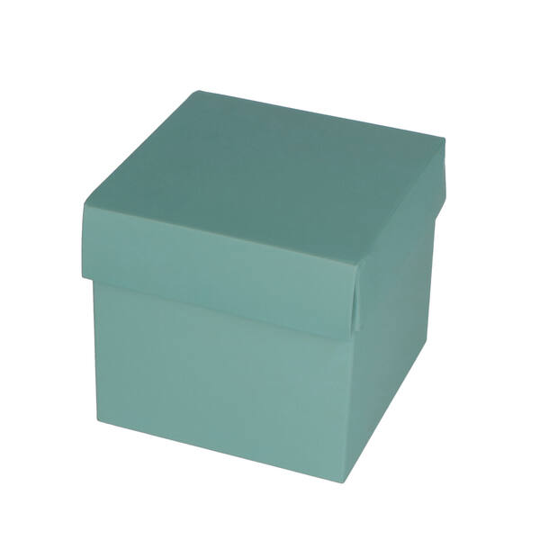 CubeBox® mat eucalyptusgroen,  binnenzijde glanzend goud (diverse maten)