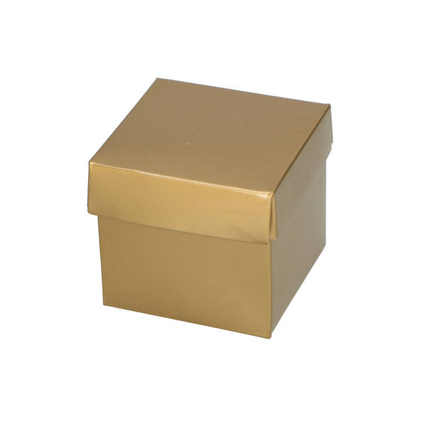 CubeBox® goud met deksel, goudkarton bodem (diverse maten)