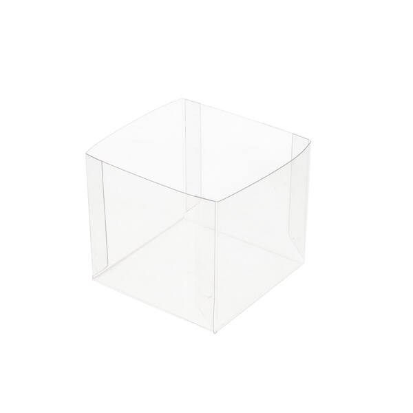 CubeBox® 250 gram PVC transparant alleen bodem gemonteerd geleverd 80x80x75 mm