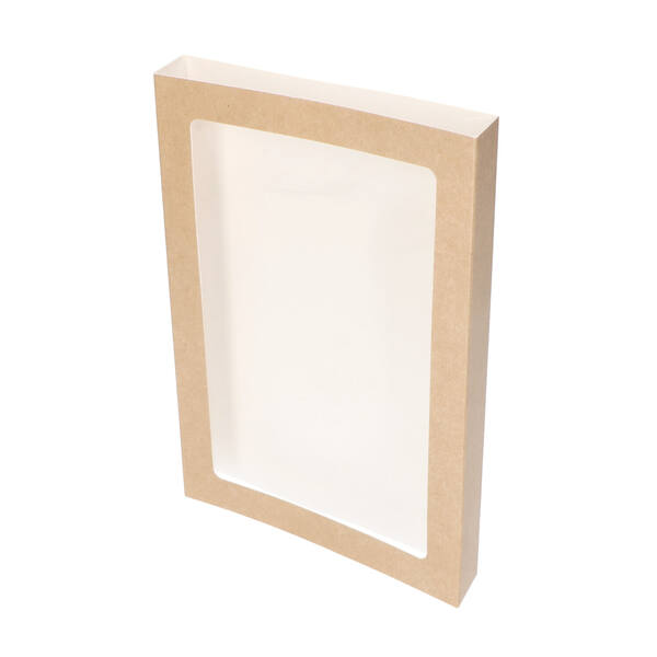 Chocoladeletterdozen GK7 sleeve met venster kraft 220x152x28 mm