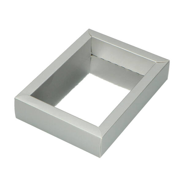 Chocoladeletterdozen GK7 bodem mat zilver 175x120x33 mm
