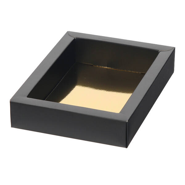 Chocoladeletterdozen GK1 bodem mat zwart bodem 132x92x30 mm