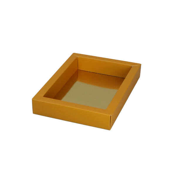 Chocoladeletterdozen GK7 bodem mat okergeel 177x122x33 mm