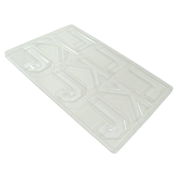 Chocolade mall 9-vaks alfabet J-K-L PET plaat 595x395 mm