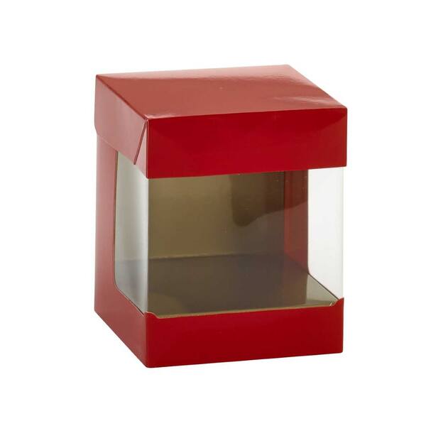 Display cube rood 90x90x110 mm