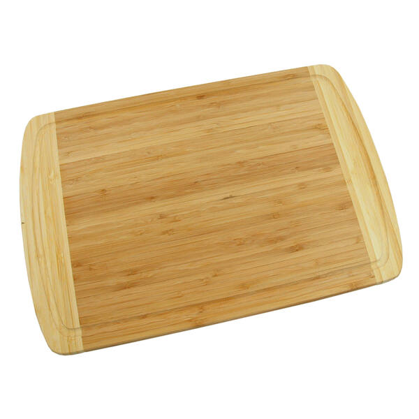 Decoratieplank/presentatieplank bamboo 2 kleur natuurlijk 450x300x17 mm per 10 stuks