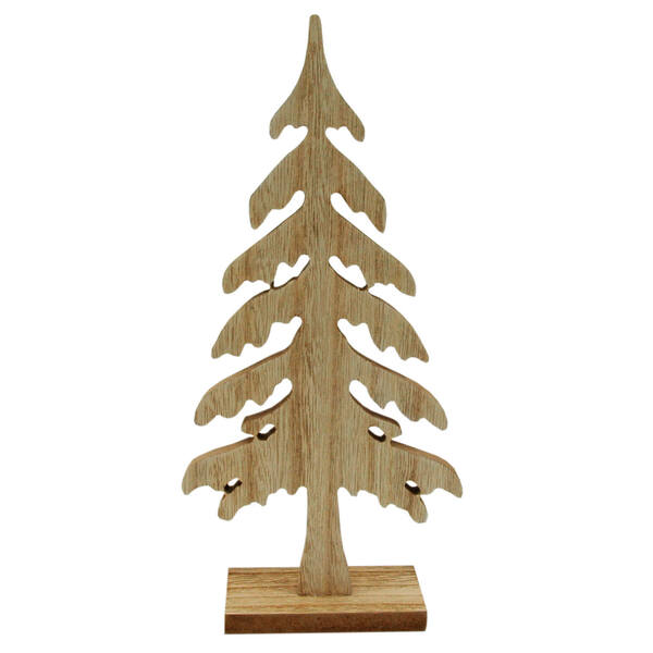 Houten kerstboom 23x11x4 cm per 6 stuks