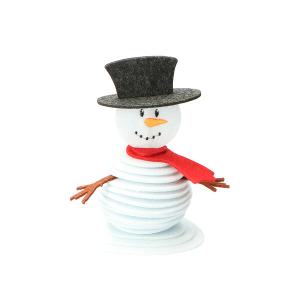 Vilt sneeuwman wit (73707 180 11) per 6 stuks