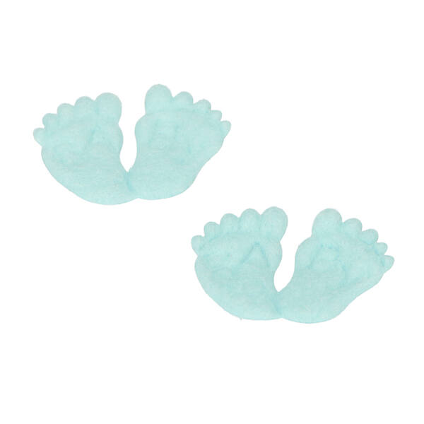 Babyvoetjes vilt blauw (6579.032.31.0025) per 25 stuks