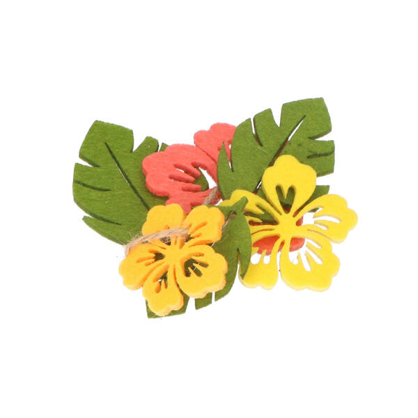 Vilten deco flowers/leaves 30x30 mm (73611 000 910) per 6 stuks
