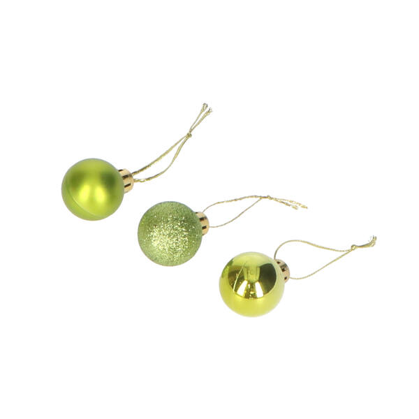 Kerstballetjes in koker groen ø 30 mm (8.CB324.24) per 24 stuks