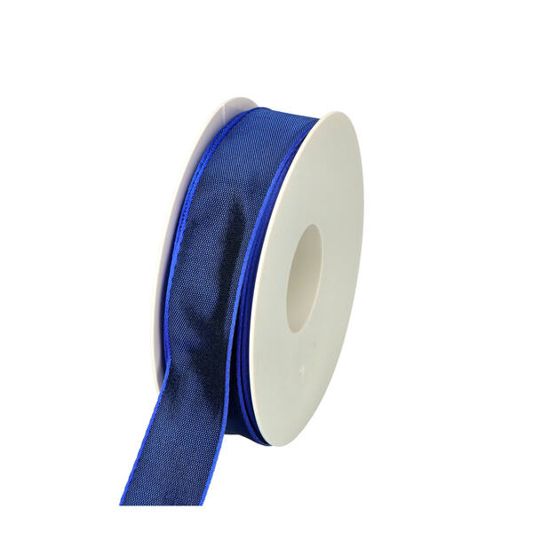 Lint elegance satijn nachtblauw met draad 25 mm x25 m 9660.025.39.0025