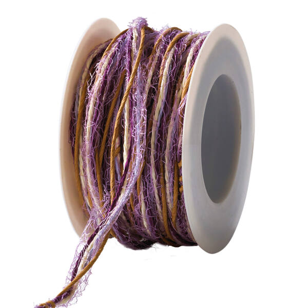 Touw met ijzerdraad lila (423) 15 mm x12 m