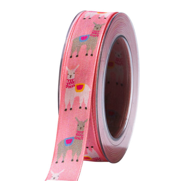 Lint roze 'lama' 25 mm x20 m 148a025210020