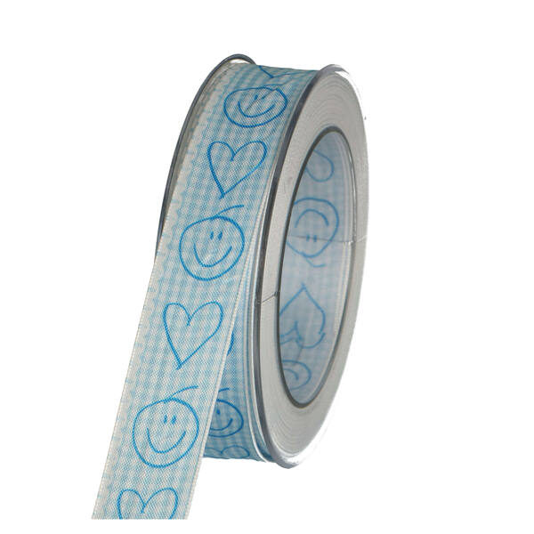 Lint 'jongen met hartje' blauw 25 mm x20 m X929 025 31.0020