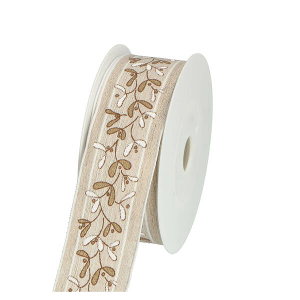 Lint naturel met mistletoe 40 mm x15 m 601.040.79.15