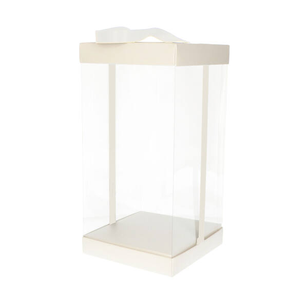 Presentatiebox 'Luxury' wit 120x120x250 mm