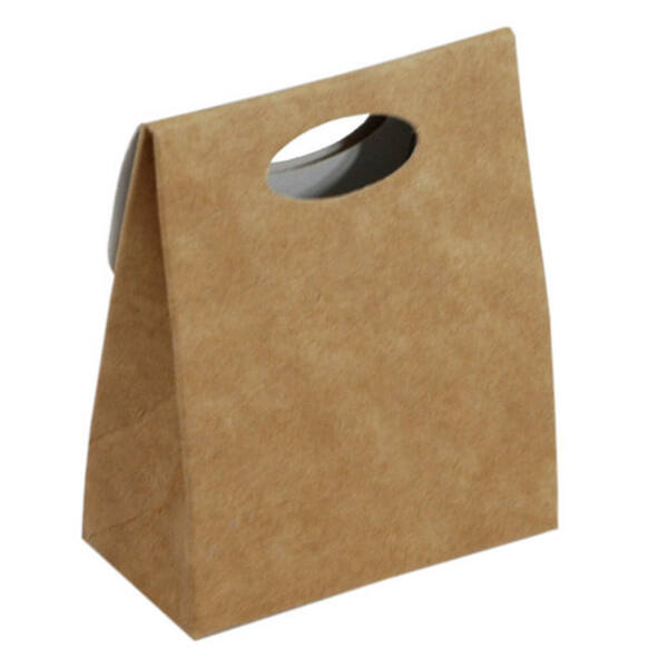 Tasje voor 2 pralines 'Just 4 fun' kraft papier 65x32x80 mm