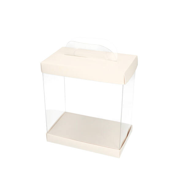 Presentatiedozen met bodem transparant/wit 150x90x170 mm