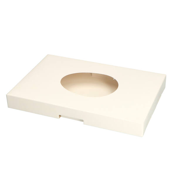 Bodems voor TRPED220150 (220x150x250 mm) wit met ei uitsparing 217x147x24,5 mm