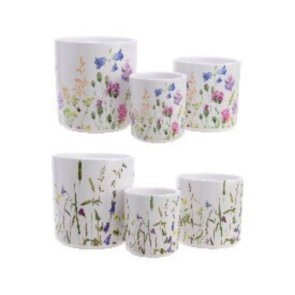 Aardewerkpotje 'Spring' set van 3 assorti ø 12/10/8 cm per 18 stuks